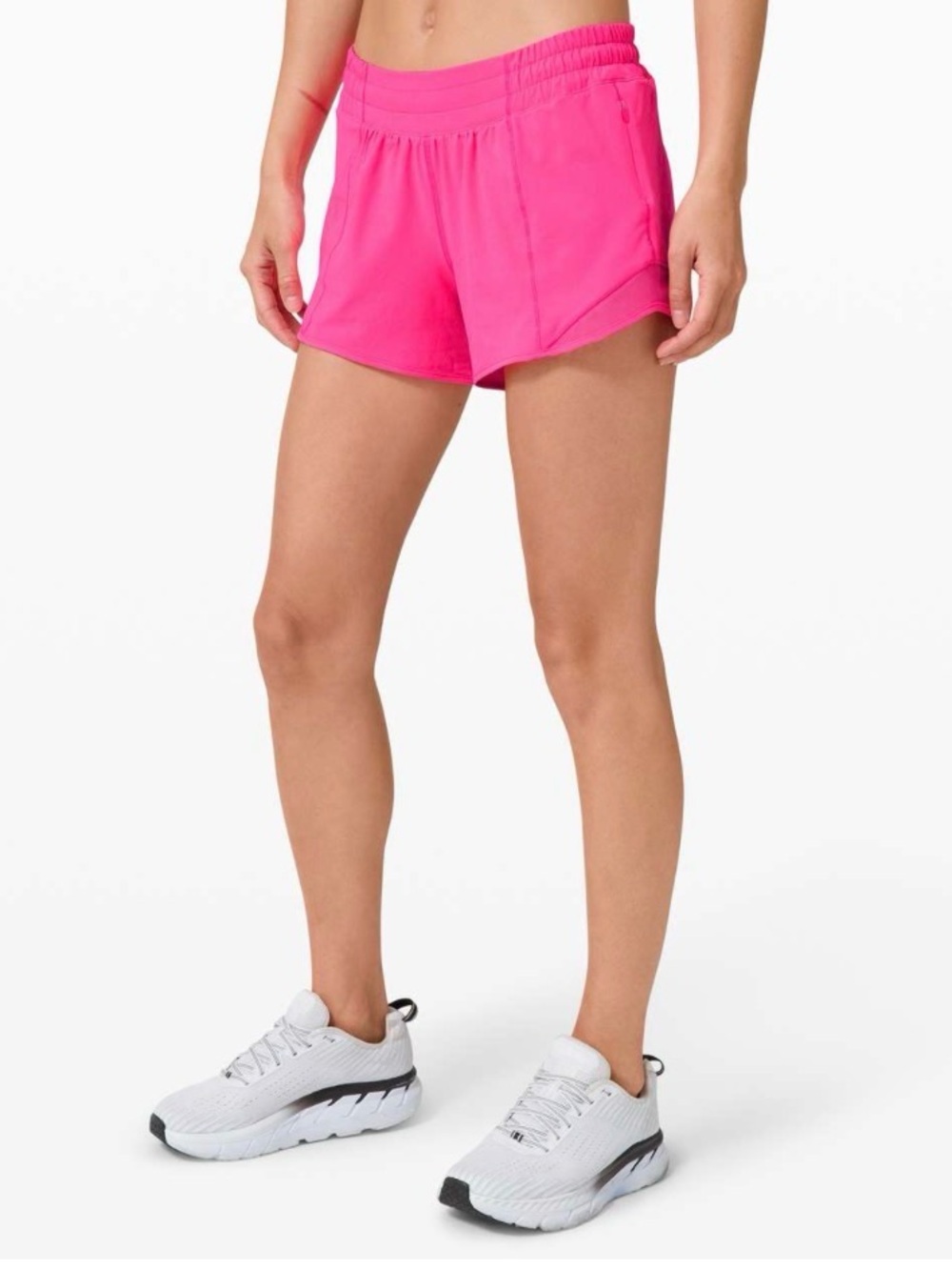 Lululemon Pink Highlight Hotty Hot Running Shorts High Rise Activewear 8 Tall